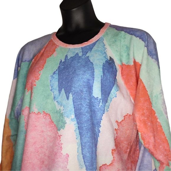 PJ Salvage Sweatshirt Abstract Water Color XL New - Picture 5 of 6